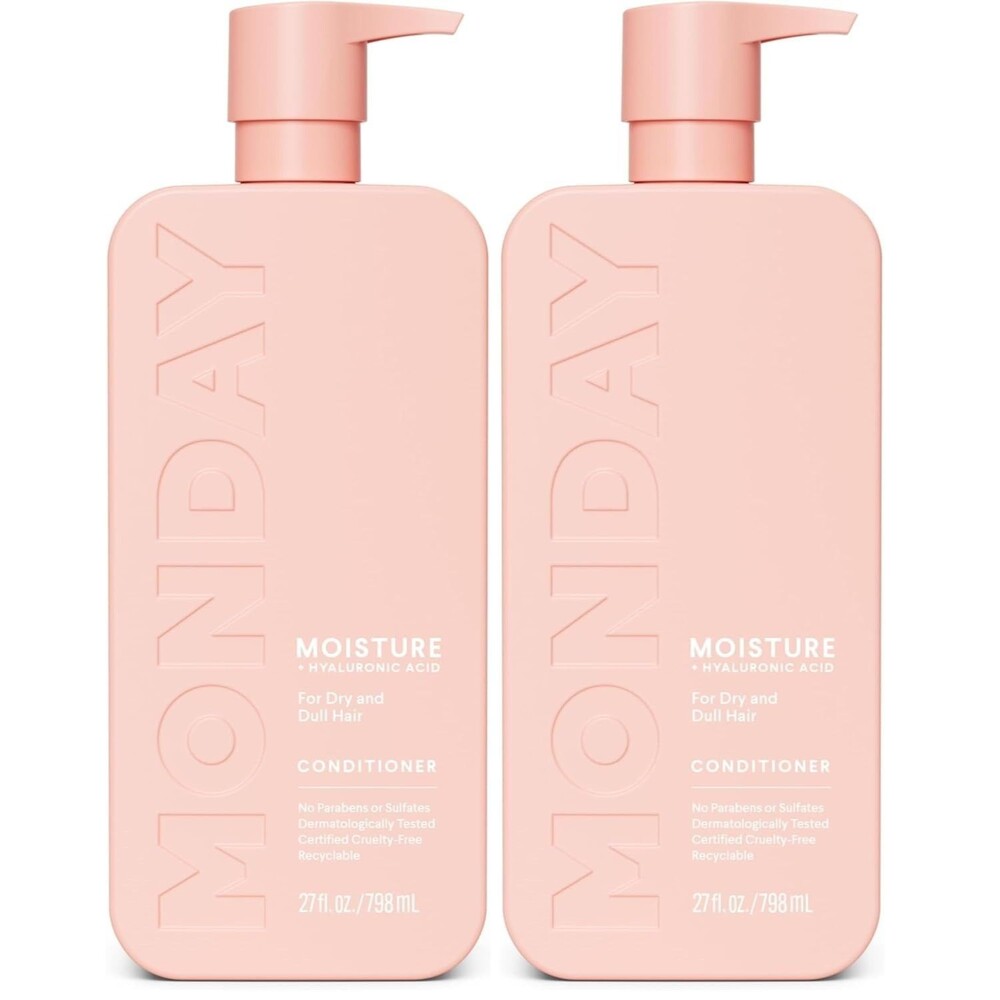 2-Pack MONDAY Haircare MOISTURE Conditioner w/ Hyaluronic Acid Coconut Oil 27oz